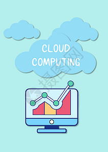 云处理电脑图形云计算设计图片