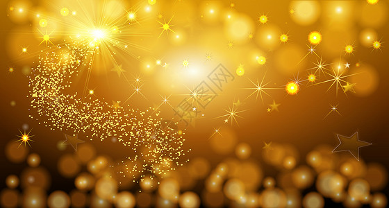 金色星星光点金色商务电商背景设计图片