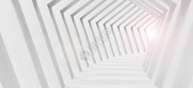 白色几何体室内建筑背景设计图片