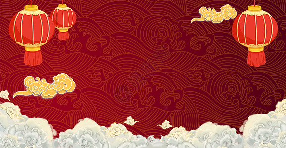 新春展板红色喜庆背景设计图片