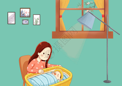 母亲婴儿车亲子教育设计图片