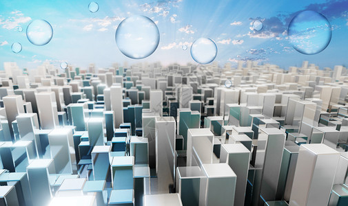 水滴水球元素三维立体空间设计图片