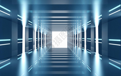 隧道尽头未来科幻空间设计图片