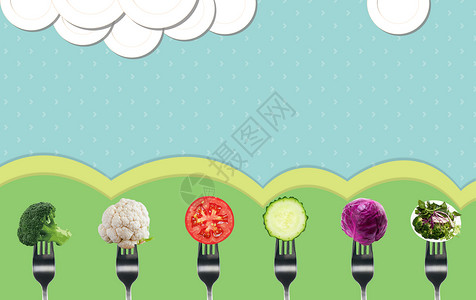 叉子盘子素食主义设计图片