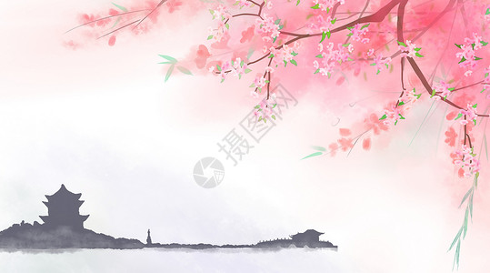 中国元素插画矢量中国风梅花素材设计图片