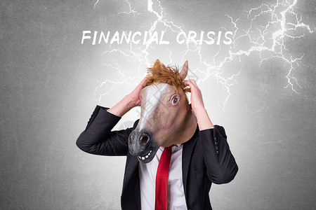 工作马金融危机设计图片