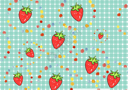 苹果Ipad壁纸草莓插画