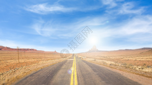 路与太阳素材远方道路背景设计图片