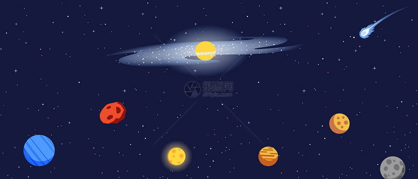 星空卡通背景图片