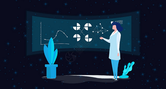 科学站科技数据表格背景设计图片