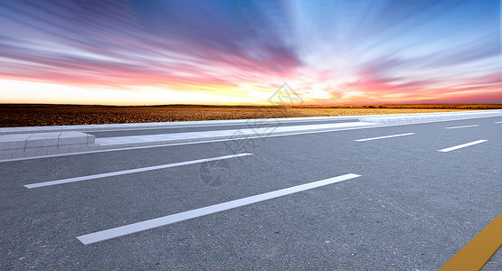 路面结合天空背景酷炫汽车公路背景设计图片
