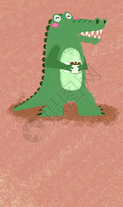 ps鳄鱼素材动物插画插画
