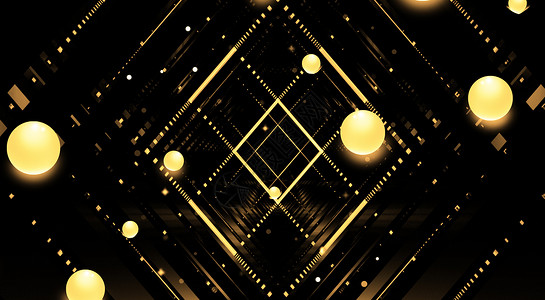金色曲线光效科技黑金几何背景设计图片