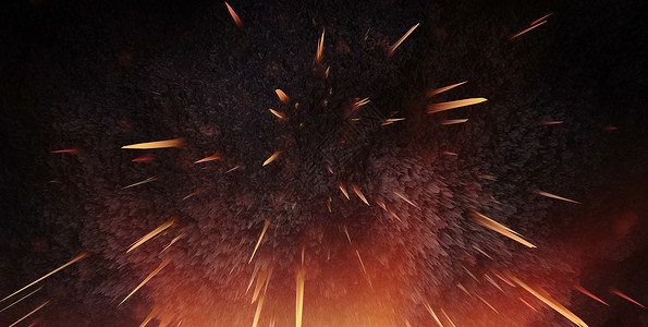 星空篝火爆炸效果科技背景设计图片