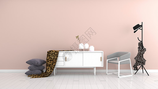现代简约粉色系室内家居背景背景图片