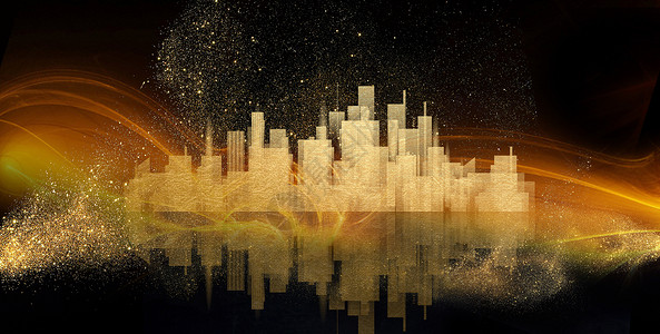 黑金城市背景图片