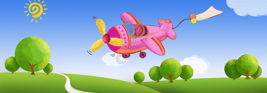 儿童飞机背景图片