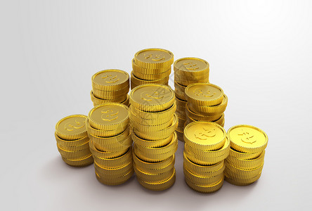 财务分享素材金币建模素材设计图片