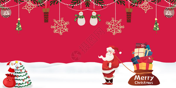 圣诞快乐促销系列四件套挂画圣诞节狂欢节设计图片