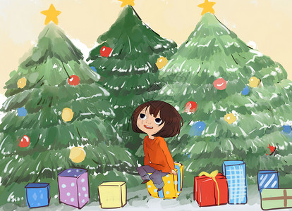 礼物盒矢量图圣诞节插画