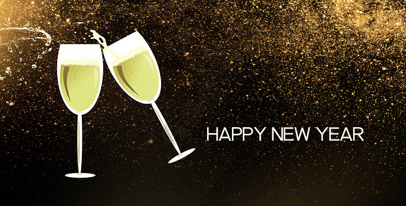 新年举杯香槟庆祝设计图片