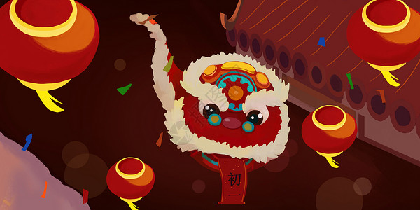 中国新年插画图片