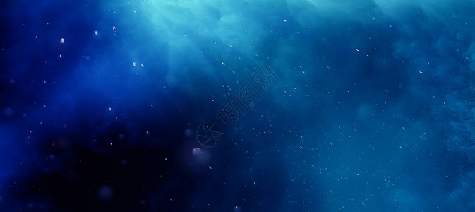 水下烟雾宇宙星云科技背景设计图片