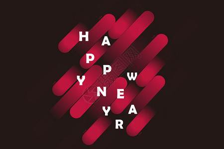 2018创意字体新年创意星空立体感banner背景
