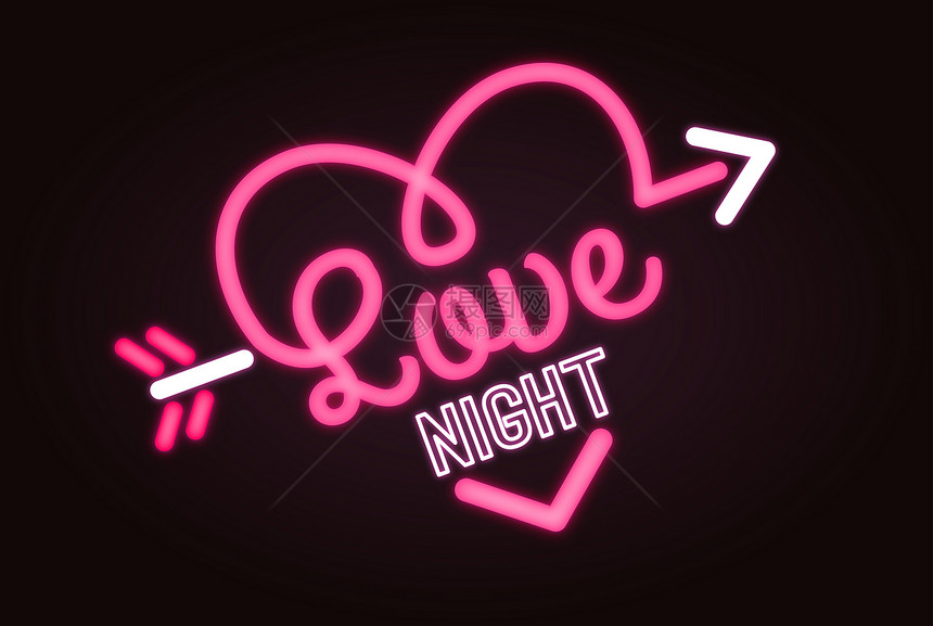 LOVE夜光矢量素材图片