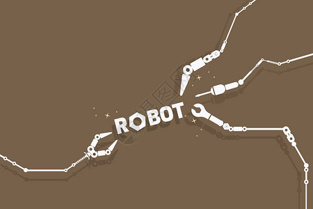 智能机器人背景背景图片