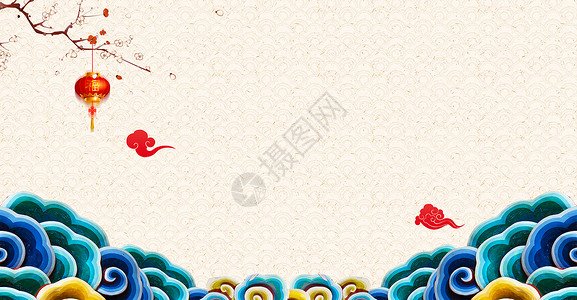 春节微信素材新年背景设计图片
