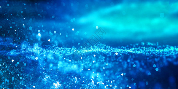 水下素材免费粒子科技背景设计图片