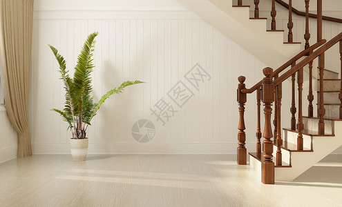 PS绿植素材简约室内背景设计图片