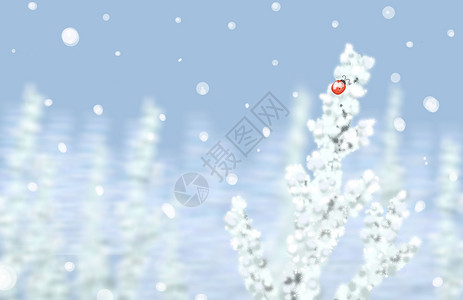 冬季雪景背景素材大寒高清图片