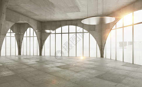 投影3d素材工业空间几何空间设计图片
