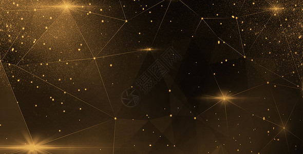 金色线条花藤黑金星空背景设计图片