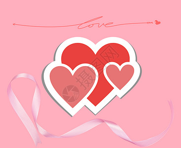 粉色爱心箭头粉色浪漫情人节背景设计图片