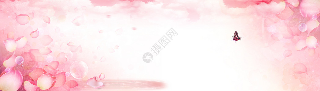 玫瑰花粉红背景粉色情人节背景设计图片