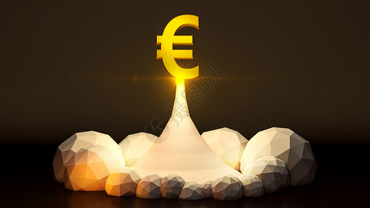 币插画金融欧盟币设计图片