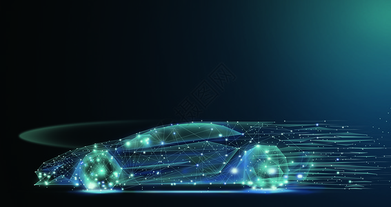 炫酷的汽车人工智能汽车科技背景设计图片