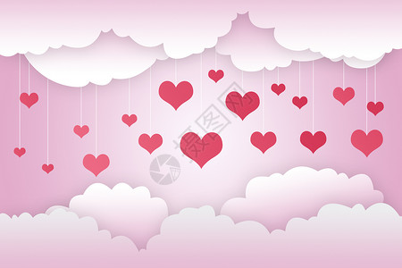 粉色装饰爱心情人节爱心粉色背景设计图片