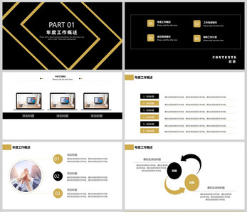 黑金大气商务PPT通用PPT模板图片