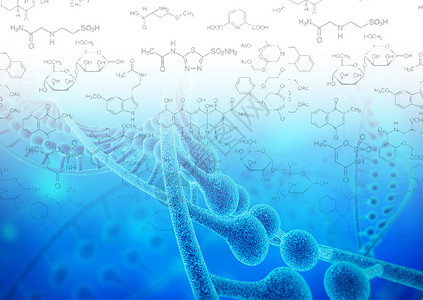 分子模型填色医疗细胞病菌设计图片