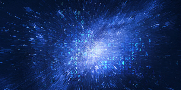 炫彩蓝色球大数据科技背景设计图片