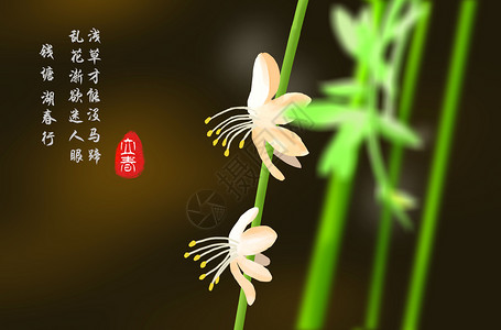 立春节气插画背景图片