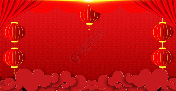 红色剪纸边框红色喜庆2018贺新春背景设计图片