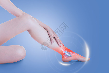 高清伤口素材脚腕疼痛背景设计图片