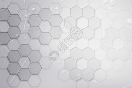 立体蜂窝科技六边形背景设计图片