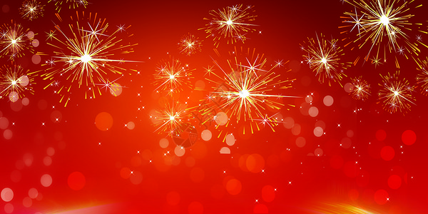 红色光束新年喜庆背景设计图片
