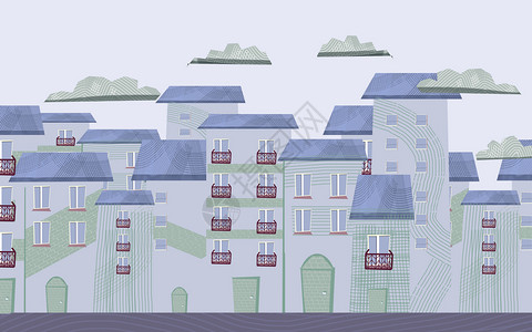 房子素材简单手绘建筑插画